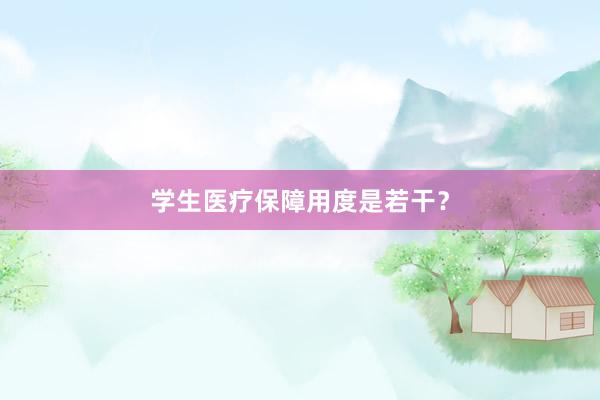学生医疗保障用度是若干？